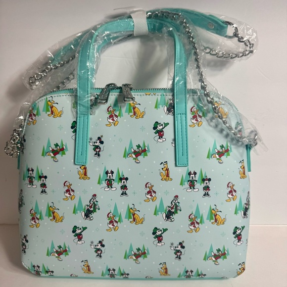 NWT. Loungefly Disney Holiday Christmas winter Sensational Six Crossbody Bag. - Picture 4 of 12